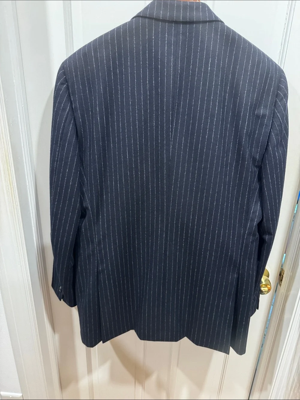 Brioni Navy Pinstripe Wool Suit Jacket
